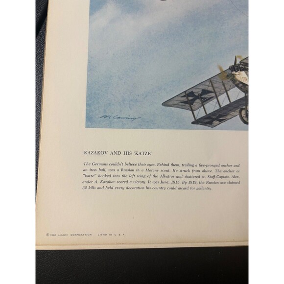 1959 - 1961 Set Of 11 WWI Prints Leach Corp Heritage Of The Air Collection - Picture 7 of 16